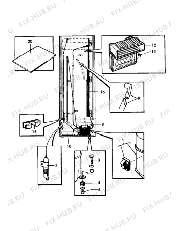 Взрыв-схема холодильника Electrolux RF928 - Схема узла Cooling system 017